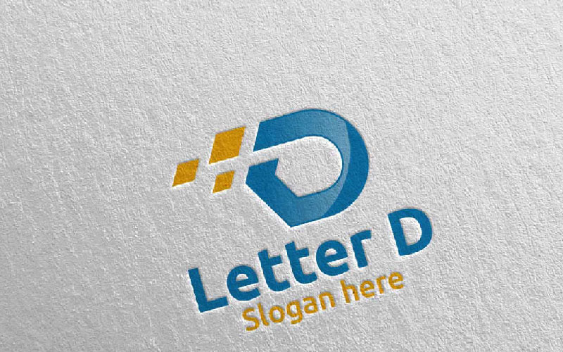 Letra D para Consultor de Marketing Digital 59 Modelo de logotipo
