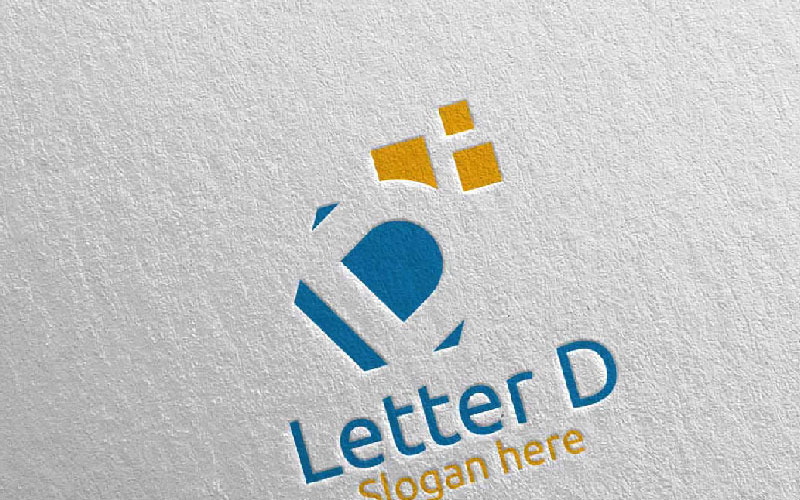 Download Шаблон логотипа "Letter D for Digital Marketing Financial 67 Logo Template" / Letter D for Digital Marketing Financial 67 Logo Template - Шаблон логотипа на тему графика marketing logo advisor letter d logotype digital financial invest management chart graph trading up design optimization analysis statistics market sales