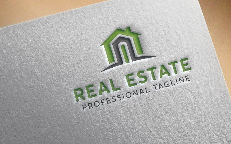 Download Шаблон логотипа "Real Estates Logo Template" / Real Estates Logo Template - Шаблон логотипа на тему графика agency,brand,branding,build,building,business,clean,construction,corporate,house,logo,logotype,media,modern,professional,property,real,estate,villa