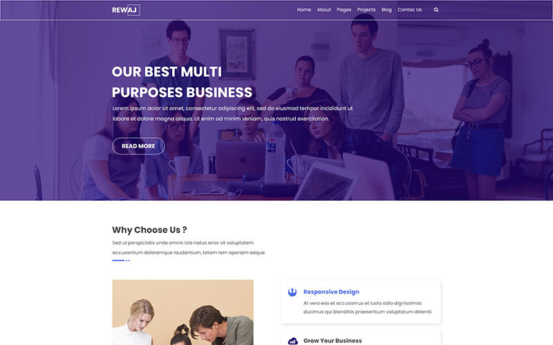 Download PSD шаблон "REWAJ | Multipurpose PSD Template" / REWAJ | Multipurpose PSD Template - Адаптивный PSD шаблон на тему информационные технологии agency business corporate creative ecommerce finance modern portfolio product saas shop showcase software trending 2020 trends blogs blog multipurpose responsive