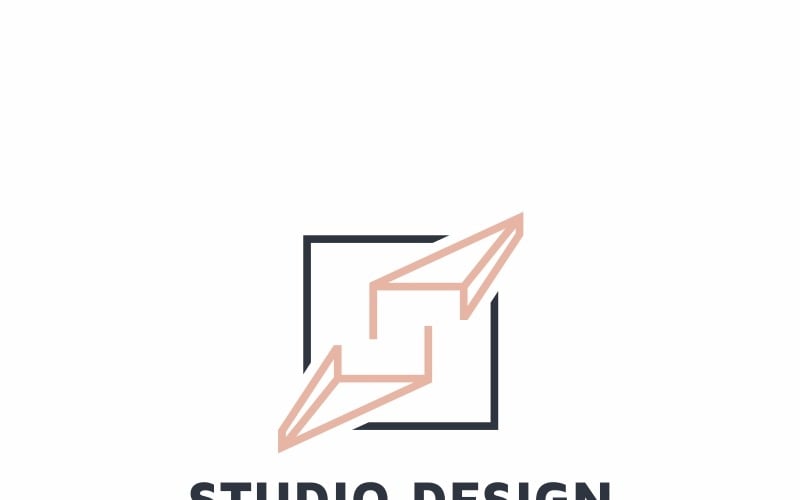 Studio Design S list Szablon Logo