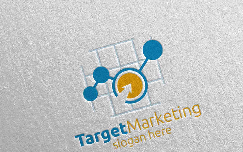 Modèle de logo de conception de conseiller financier marketing cible 48