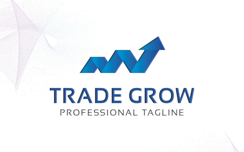 Download Шаблон логотипа "Trade Grow Logo Template" / Trade Grow Logo Template - Шаблон логотипа на тему графика bar beyond build business company consult corporate currency develop exchange fast finance generated graph grow high level marketing money profit
