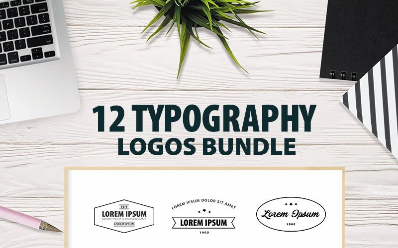 Download Шаблон логотипа "12 Typography Bundle Logo Template" / 12 Typography Bundle Logo Template - Шаблон логотипа на тему графика advertising agency badge business circle clean coffee design feminine graphicsd insignia label lawyer logo logos minimalist modern retro simple square