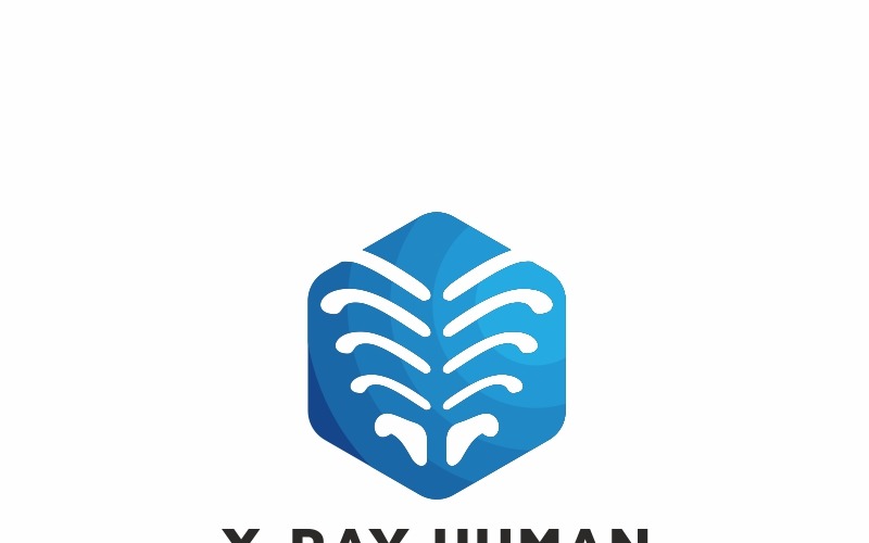 Download Шаблон логотипа "X-Ray Human Logo Template" / X-Ray Human Logo Template - Шаблон логотипа на тему графика black body bone bones brand branding business company corrosive fingers hand health human identity medecine medical print ready radio radioactivity