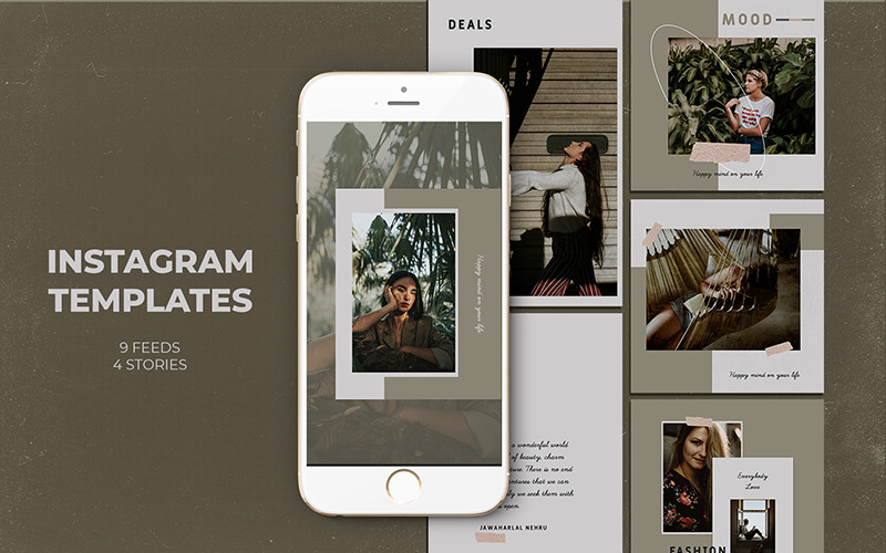 Download Шаблон для соцсетей "Beauty Light Instagram Templates for Social Media" / Beauty Light Instagram Templates for Social Media - Шаблон для соцсетей на тему графика business buy clothes clothing cloths coupon deal discount dress fashion flat design gif instagram marketing multipurpose page promotion retargeting sale