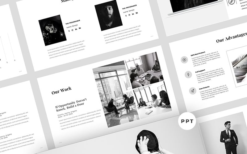 Benmail - PowerPoint template #97461 - TemplateMonster