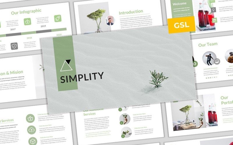 Einfachheit - einfache und moderne Geschäftsvorlage Google Slides