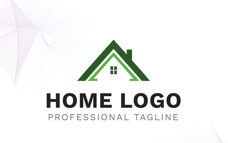 Download Шаблон логотипа "Home Logo Template" / Home Logo Template - Шаблон логотипа на тему графика brand branding build builder building construction contractor eco home house ecological environment green identity leaf location neighborhood professional real estate