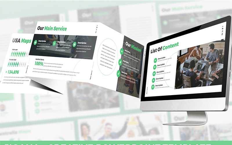 Jigana - шаблон PowerPoint креативного агентства
