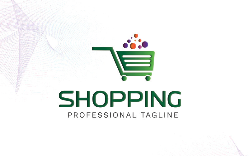 Modello di logo dello shopping