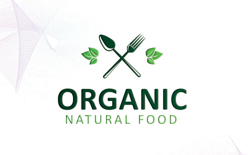 Download Шаблон логотипа "Organic Logo Template" / Organic Logo Template - Шаблон логотипа на тему графика agricultural bar bistro cafe chef cook cooking cusine delivery diet dinner eat eco fast food fork gourmet green healthy kitchen