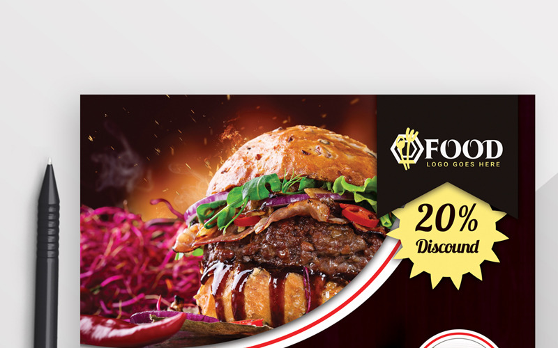 Download Фирменный стиль "Restaurant Flyer Design - Corporate Identity Template" / Restaurant Flyer Design - Corporate Identity Template - Фирменный стиль на тему графика bakery flyer bbg burger cafe cake dinner fast food menu lunch pizza restaurant