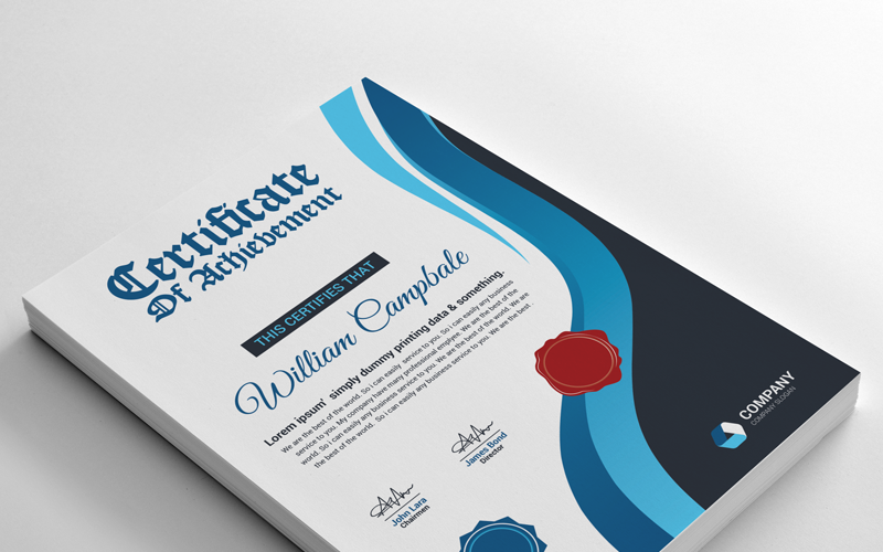 Šablona certifikátu diplomu