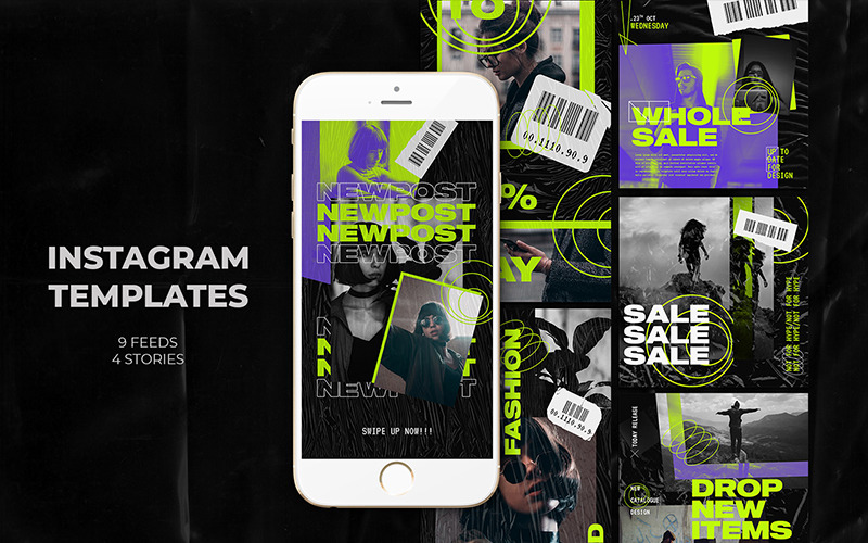 Download Шаблон для соцсетей "Victory Instagram Templates for Social Media" / Victory Instagram Templates for Social Media - Шаблон для соцсетей на тему графика business buy clothes clothing cloths coupon deal discount dress fashion flat design gif instagram marketing multipurpose page promotion retargeting sale