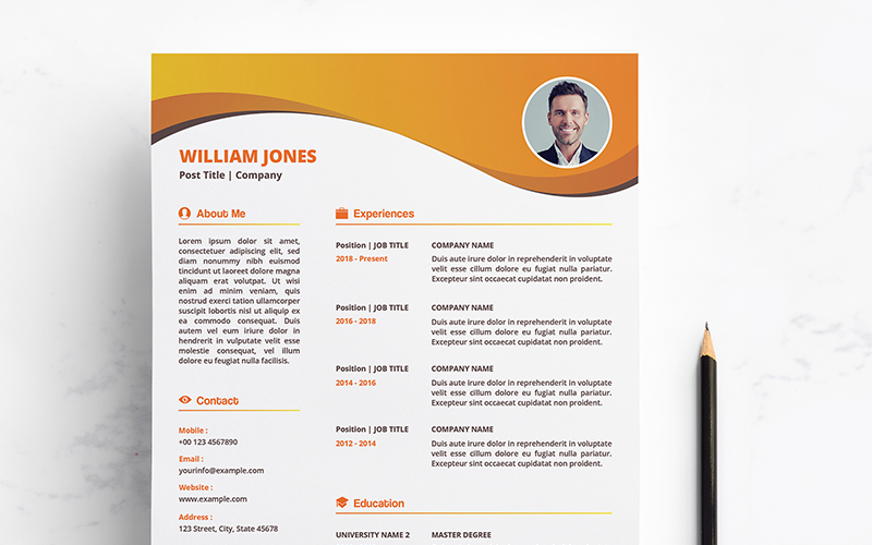 Download Резюме "William Jones Creative Resume Template" / William Jones Creative Resume Template - Резюме на тему графика resume,business,clean,company,corporate,letter,creative,curriculum,vitae,cv,design,graphic,designer,job,line