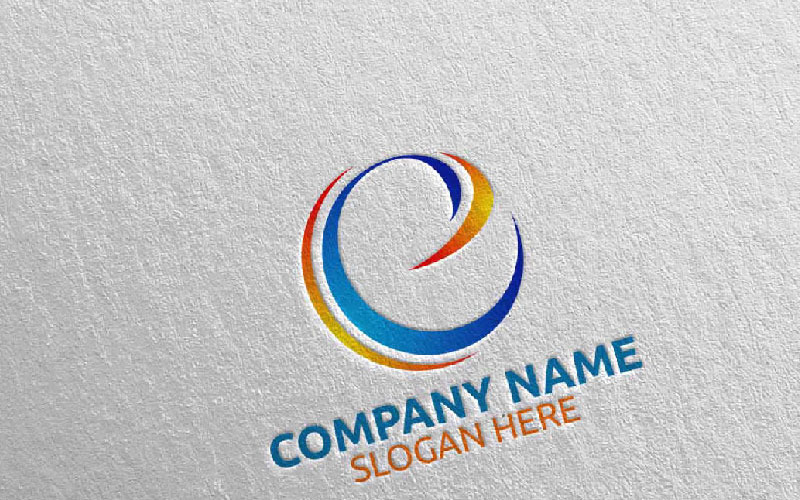 Download Шаблон логотипа "Letter E Design 10 Logo Template" / Letter E Design 10 Logo Template - Шаблон логотипа на тему графика letter e initial logo logotype digital media modern web design website app pixel photography internet data technology agency studio icon