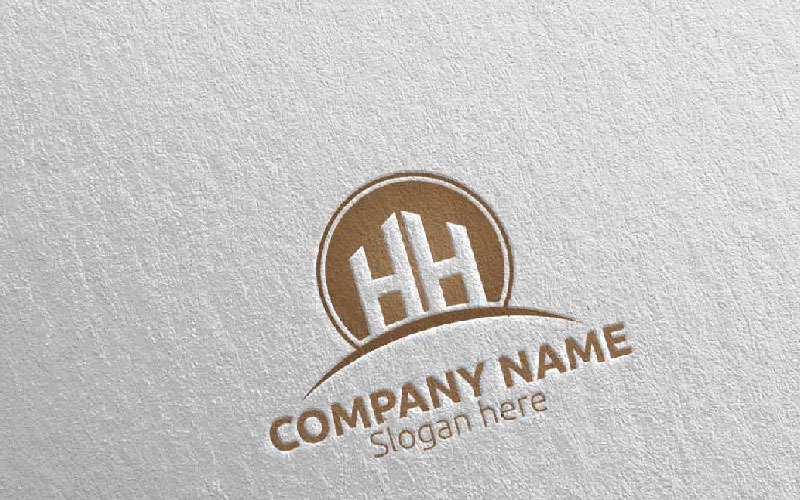 Download Шаблон логотипа "Letter H Design 31 Logo Template" / Letter H Design 31 Logo Template - Шаблон логотипа на тему графика letter h initial logo logotype digital media modern web design website app pixel photography internet data technology agency studio icon