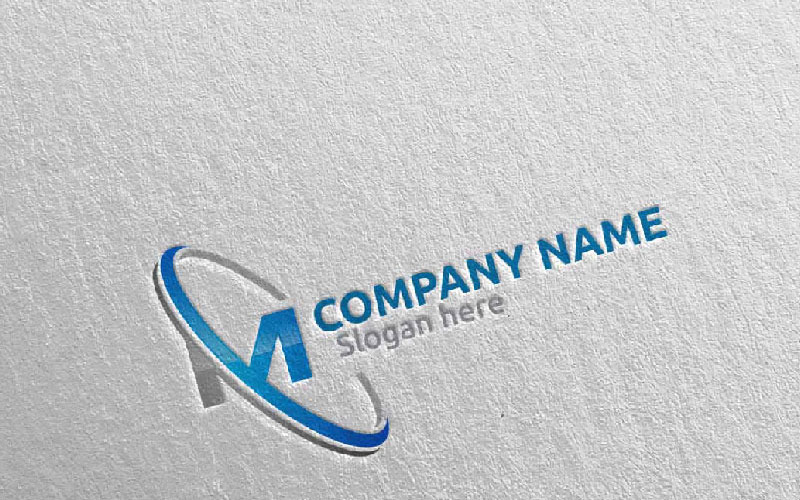 Download Шаблон логотипа "Letter M Design 25 Logo Template" / Letter M Design 25 Logo Template - Шаблон логотипа на тему графика letter m initial logo logotype digital media modern web design website app pixel photography internet data technology agency studio icon