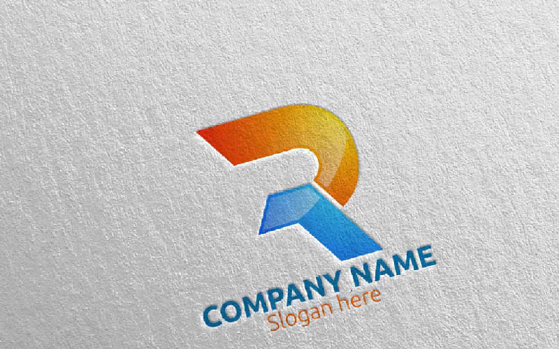 Download Шаблон логотипа "Letter R Design 41 Logo Template" / Letter R Design 41 Logo Template - Шаблон логотипа на тему графика letter r initial logo logotype digital media modern web design website app pixel photography internet data technology agency studio icon