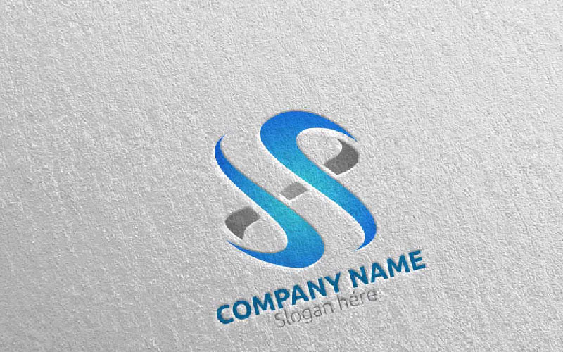Download Шаблон логотипа "Letter S Design 35 Logo Template" / Letter S Design 35 Logo Template - Шаблон логотипа на тему графика letter s initial logo logotype digital media modern web design website app pixel photography internet data technology agency studio icon