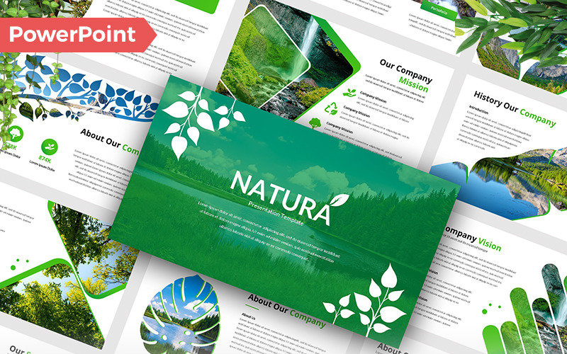 Modelo Natura PowerPoint #97572 - TemplateMonster