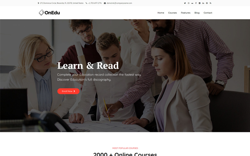Onedu-教育课程LMS WordPress主题