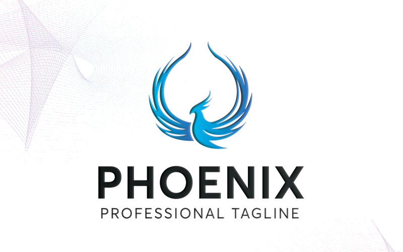 Download Шаблон логотипа "Phoenix Logo Template" / Phoenix Logo Template - Шаблон логотипа на тему графика bird logo brand branding corporate fire flat flow fly freedom immortality luxurious majestic modern mythology orange phoenix rebirth red regal