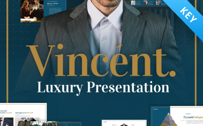 Vincent Luxury Presentation Fully Animated - Keynote template