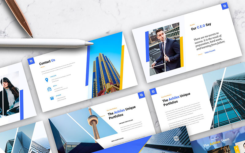 Achiles Business PowerPoint template