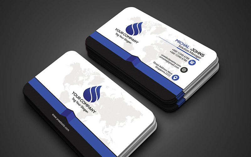 Download Фирменный стиль "Business Card - Corporate Identity Template" / Business Card - Corporate Identity Template - Фирменный стиль на тему графика black blue business card clean color colorful company name corporate creative design elegant green mono pattern personal pink print-ready professional
