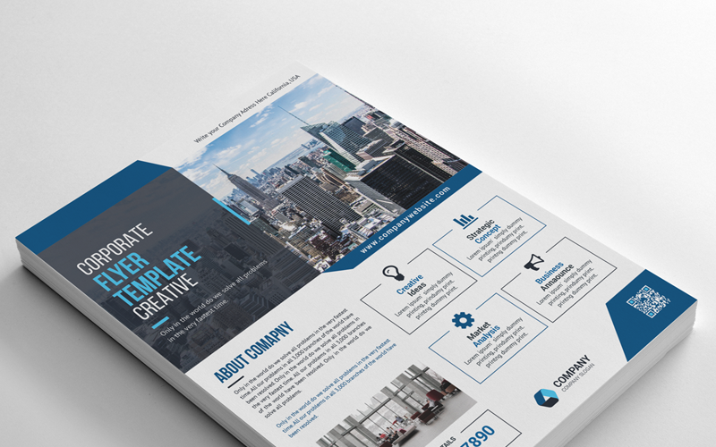 Download Фирменный стиль "Business Flyer - Corporate Identity Template" / Business Flyer - Corporate Identity Template - Фирменный стиль на тему графика psd flyer corporate liflet computer internet stationery poster id kit blue hi-quality official sample business logo professional modern art standard