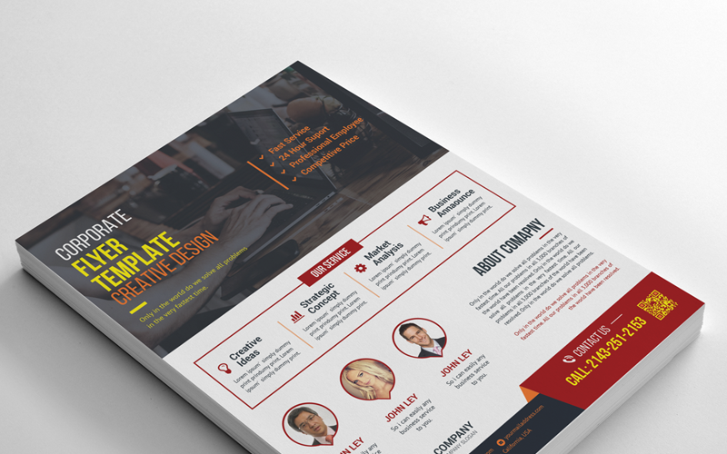 Download Фирменный стиль "Business Flyer - Corporate Identity Template" / Business Flyer - Corporate Identity Template - Фирменный стиль на тему графика psd flyer corporate liflet computer internet stationery poster id kit blue hi-quality official sample business logo professional modern art standard