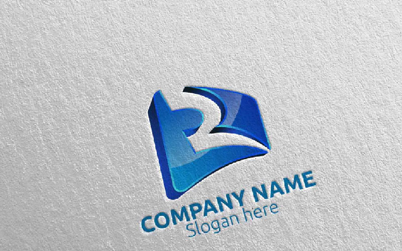 Download Шаблон логотипа "Letter R Design 60 Logo Template" / Letter R Design 60 Logo Template - Шаблон логотипа на тему графика letter r initial logo logotype digital media modern web design website app pixel photography internet data technology agency studio icon