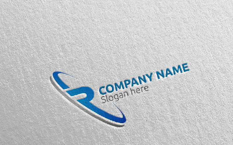 Download Шаблон логотипа "Letter R Design 61 Logo Template" / Letter R Design 61 Logo Template - Шаблон логотипа на тему графика letter r initial logo logotype digital media modern web design website app pixel photography internet data technology agency studio icon