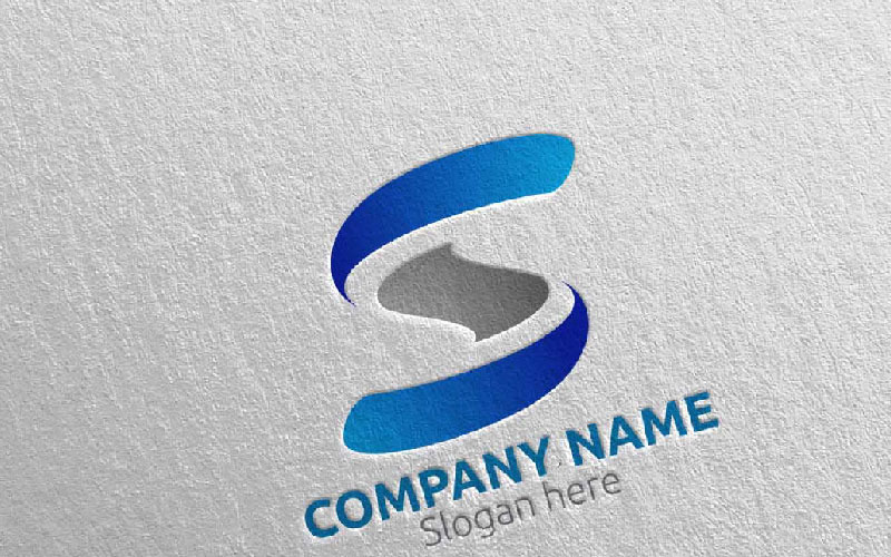 Download Шаблон логотипа "Letter S Design 56 Logo Template" / Letter S Design 56 Logo Template - Шаблон логотипа на тему графика letter s initial logo logotype digital media modern web design website app pixel photography internet data technology agency studio icon
