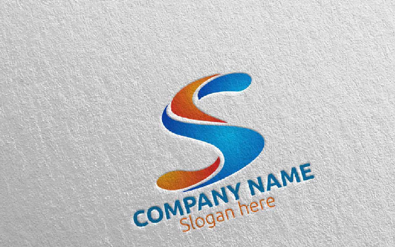 Download Шаблон логотипа "Letter S Design 58 Logo Template" / Letter S Design 58 Logo Template - Шаблон логотипа на тему графика letter s initial logo logotype digital media modern web design website app pixel photography internet data technology agency studio icon