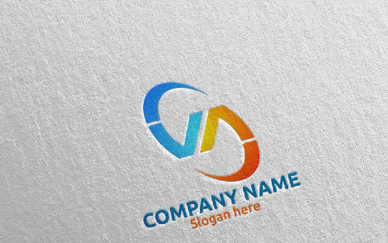 Download Шаблон логотипа "Letter  V, A, VA Design 67 Logo Template" / Letter  V, A, VA Design 67 Logo Template - Шаблон логотипа на тему графика letter v initial logo va a logotype digital media modern web design website app pixel photography internet data technology agency