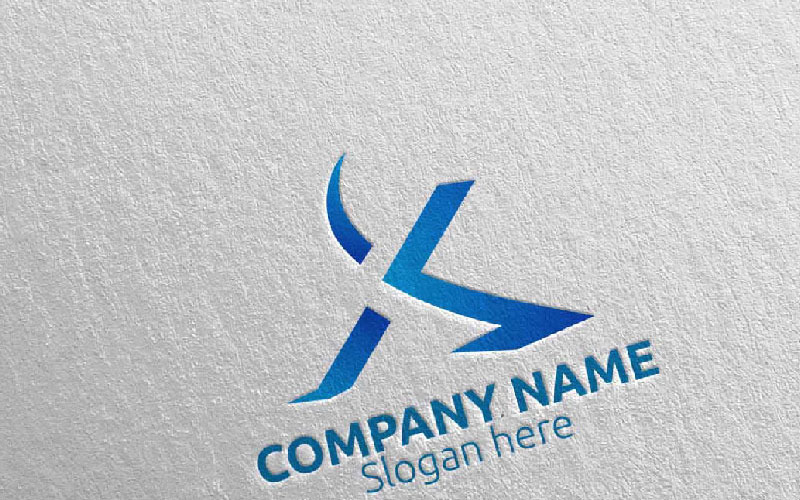 Download Шаблон логотипа "Letter X Design 46 Logo Template" / Letter X Design 46 Logo Template - Шаблон логотипа на тему графика letter x initial logo logotype digital media modern web design website app pixel photography internet data technology agency studio icon