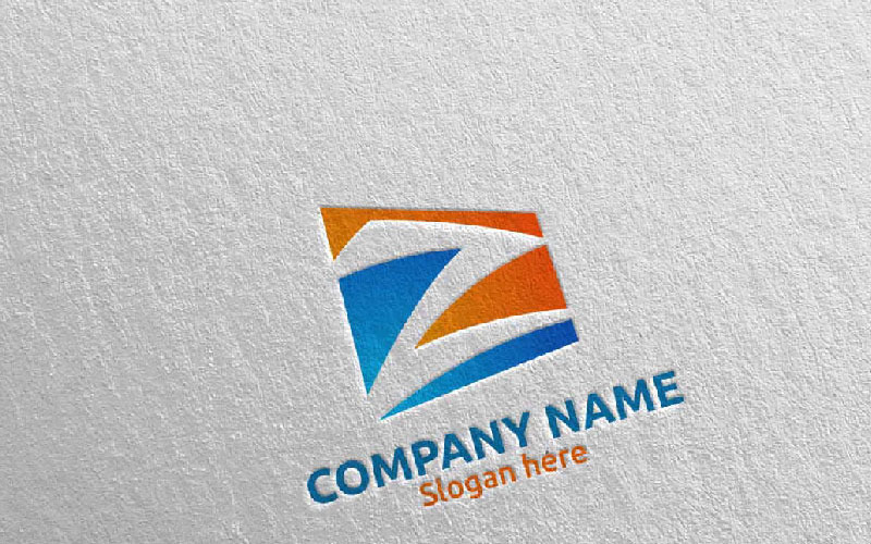 Download Шаблон логотипа "Letter Z Design 68 Logo Template" / Letter Z Design 68 Logo Template - Шаблон логотипа на тему графика letter z initial logo logotype digital media modern web design website app pixel photography internet data technology agency studio icon