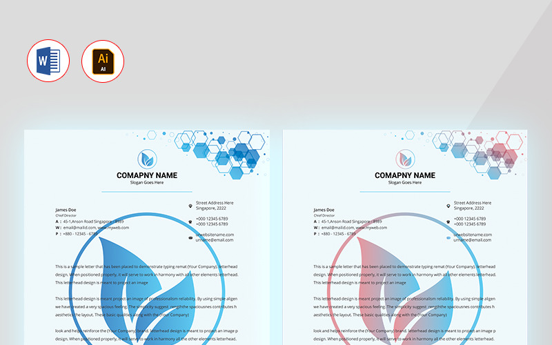 Download Фирменный стиль "Modern company letterhead | Multipurpose - Corporate Identity Template" / Modern company letterhead | Multipurpose - Corporate Identity Template - Фирменный стиль на тему графика 