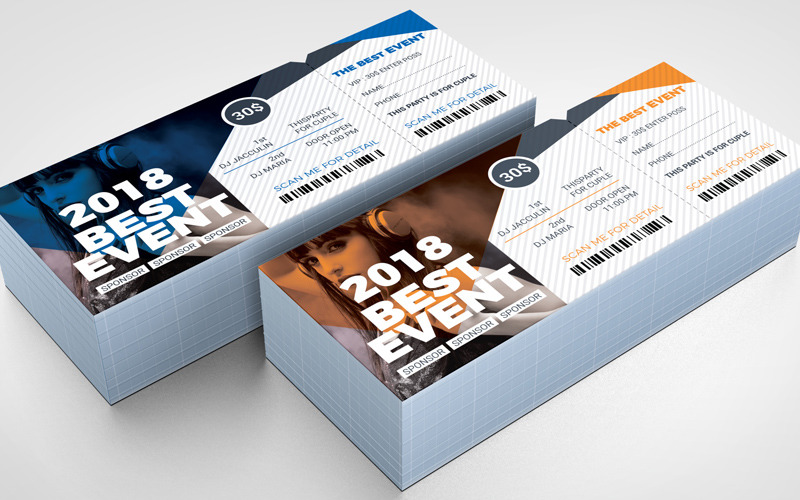 Download Фирменный стиль "Night Party Event Ticket - Corporate Identity Template" / Night Party Event Ticket - Corporate Identity Template - Фирменный стиль на тему графика ticket event 2020 party couple meetup cinema concert carnival invitationundefined