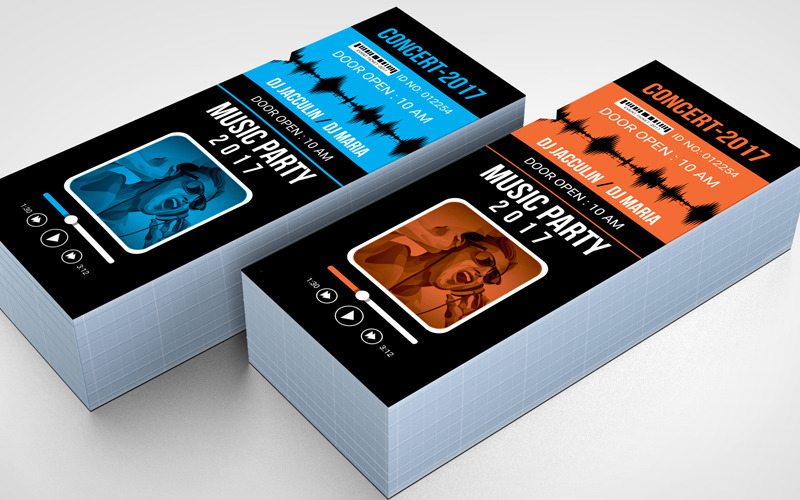 Download Фирменный стиль "Party Event Ticket - Corporate Identity Template" / Party Event Ticket - Corporate Identity Template - Фирменный стиль на тему графика ticket event 2020 party couple meetup cinema concert carnival invitationundefined