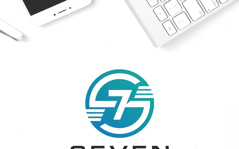 Download Шаблон логотипа "Seven Logo Template" / Seven Logo Template - Шаблон логотипа на тему графика card casino days happy jackpot luck lucky money number seven slot slotmachine star stars week win winner