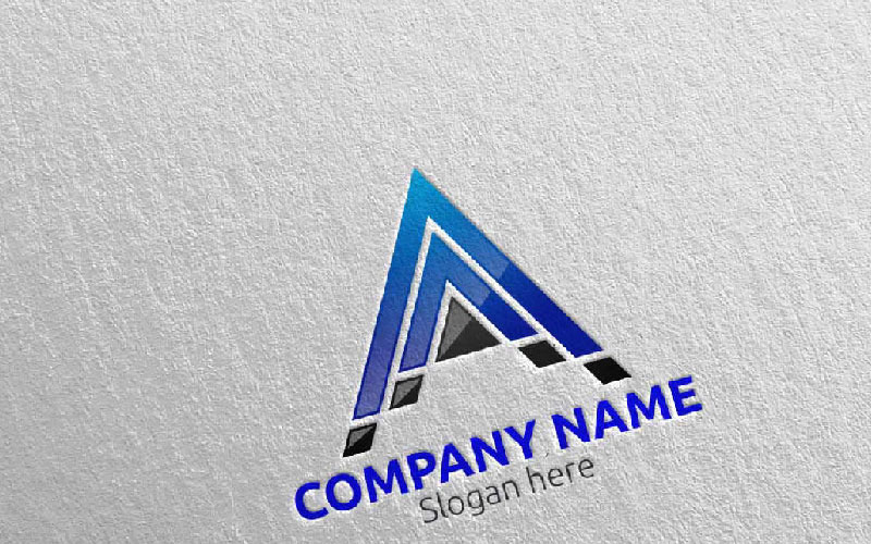 Download Шаблон логотипа "Arrow Letter A Design 80 Logo Template" / Arrow Letter A Design 80 Logo Template - Шаблон логотипа на тему графика letter a initial logo logotype digital media modern web design website app technology pixel photography internet data marketing agency studio