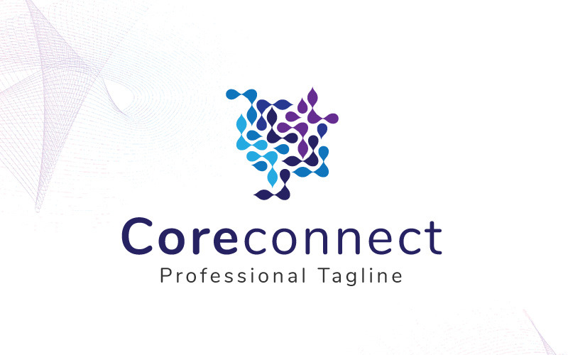 Download Шаблон логотипа "Coreconnect Logo Template" / Coreconnect Logo Template - Шаблон логотипа на тему графика bold connect design logo minimal minimalist modern profesional professional shape tech template vector web