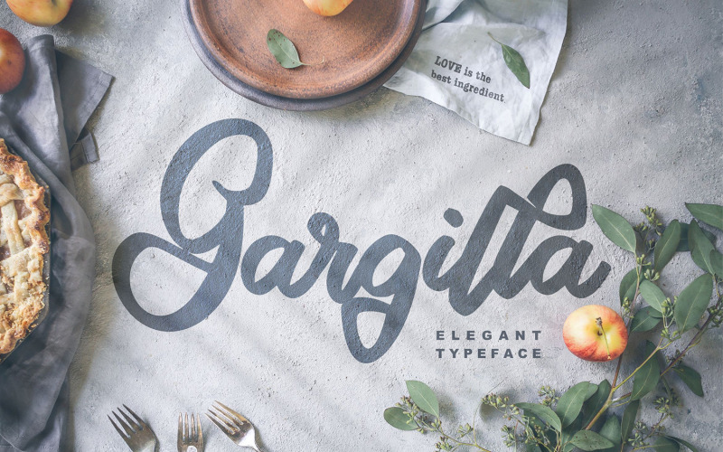 Gargilla | Elegant typsnitt kursivt teckensnitt