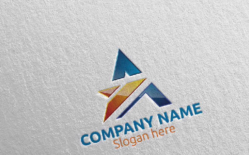 Download Шаблон логотипа "Letter A Design 74 Logo Template" / Letter A Design 74 Logo Template - Шаблон логотипа на тему графика letter a initial logo logotype digital media modern web design website app technology pixel photography internet data marketing agency studio