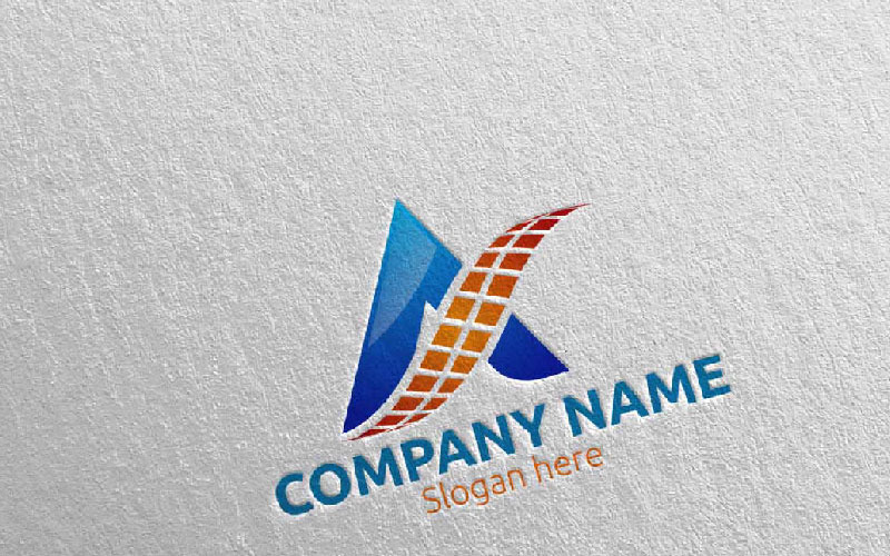 Download Шаблон логотипа "Letter A Design 78 Logo Template" / Letter A Design 78 Logo Template - Шаблон логотипа на тему графика letter a initial logo logotype digital media modern web design website app technology pixel photography internet data marketing agency studio