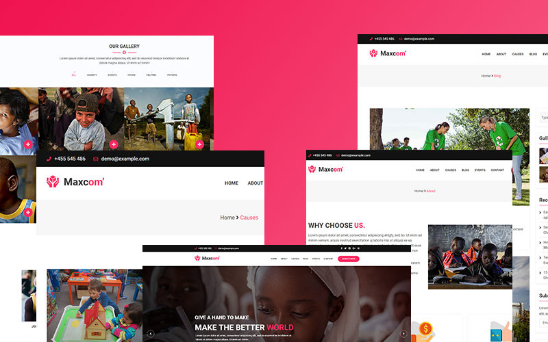 Maxcom - Nonprofit jótékonysági WordPress téma